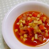 お野菜たっぷり☆桜えびと根菜のトマトスープ☆